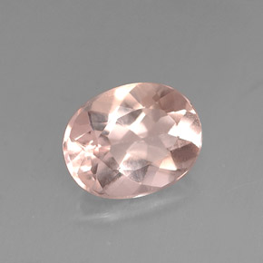 Morganite Rosa chiaro naturale da 1.51 ct, Taglio ovale, VVS