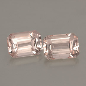 Morganite naturale rosa da  ct, taglio smeraldo, VVS-VS