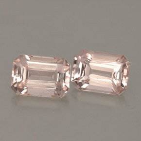 Morganite naturale rosa da  ct, taglio smeraldo, VVS-VS