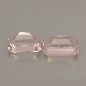 Morganite naturale rosa da  ct, taglio smeraldo, VVS-VS