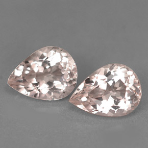 Morganite naturale rosa da  ct, taglio a pera, VVS