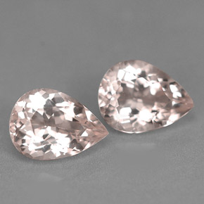 Morganite naturale rosa da  ct, taglio a pera, VVS