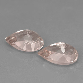 Morganite naturale rosa da  ct, taglio a pera, VVS