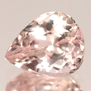 Morganite naturale rosa da 1,17 ct, taglio a pera, VVS-VS