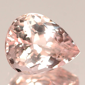 Morganite naturale rosa da 1,17 ct, taglio a pera, VVS-VS