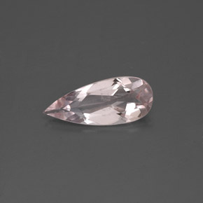 Morganite naturale rosa da 0,65 ct, taglio a pera, VS