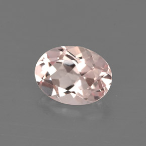 Morganite Rosa chiaro naturale da 1.14 ct, Taglio ovale, VVS-VS