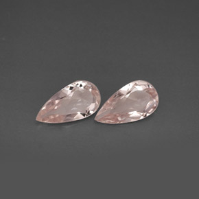 Morganite naturale rosa da  ct, taglio a pera, VVS