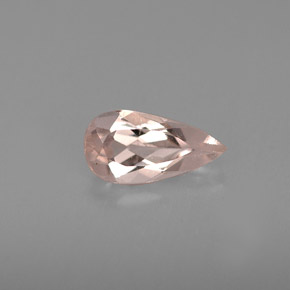 Morganite naturale rosa da 0,57 ct, taglio a pera, VVS-VS