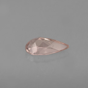 Morganite naturale rosa da 0,57 ct, taglio a pera, VVS-VS