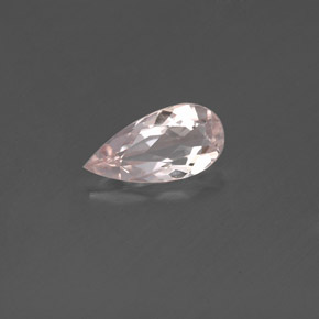 Morganite Rosa chiaro naturale da 0.59 ct, Forma a pera, VVS-VS