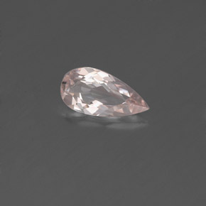 Morganite Rosa chiaro naturale da 0.59 ct, Forma a pera, VVS-VS