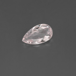 Morganite naturale rosa da 0,45 ct, taglio a pera, VVS-VS