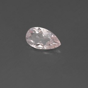 Morganite naturale rosa da 0,45 ct, taglio a pera, VVS-VS