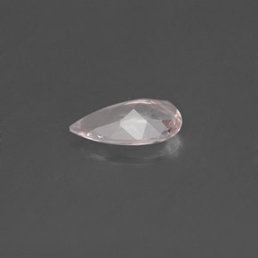 Morganite naturale rosa da 0,45 ct, taglio a pera, VVS-VS