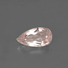 Morganite naturale rosa da 0,62 ct, taglio a pera, VVS