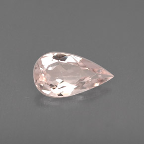 Morganite Rosa chiaro naturale da 0.47 ct, Forma a pera, VVS