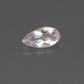 Morganite naturale rosa da 0,66 ct, taglio a pera, VVS