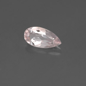 Morganite naturale rosa da 0,66 ct, taglio a pera, VVS