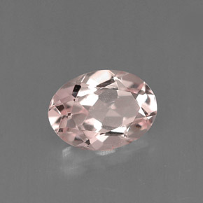 Morganite naturale rosa da 0,67 ct, taglio ovale, VVS