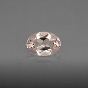 Morganite Rosa chiaro naturale da 0.72 ct, Taglio ovale, IF