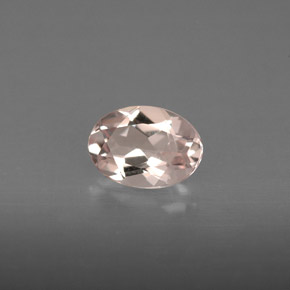 Morganite Rosa chiaro naturale da 0.72 ct, Taglio ovale, IF