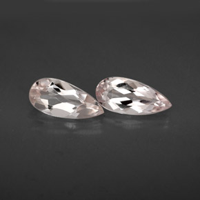 Morganite naturale rosa da  ct, taglio a pera, VVS