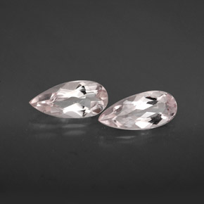 Morganite naturale rosa da  ct, taglio a pera, VVS