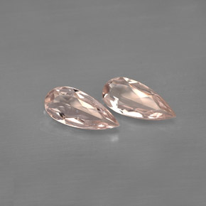 Morganite naturale rosa da  ct, taglio a pera, VVS