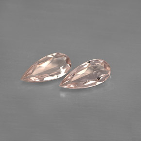 Morganite naturale rosa da  ct, taglio a pera, VVS