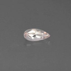 Morganite naturale rosa da 0,76 ct, taglio a pera, VVS