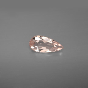 Morganite naturale rosa da 0,59 ct, taglio a pera, VVS