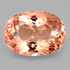 Morganite Color salmone naturale da 22.15 ct, Taglio ovale, VVS