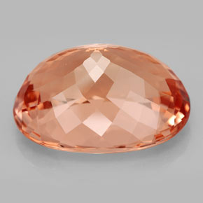Morganite Color salmone naturale da 22.15 ct, Taglio ovale, VVS