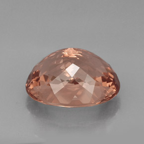 Morganite Color salmone naturale da 21.91 ct, Taglio ovale, VVS-VS