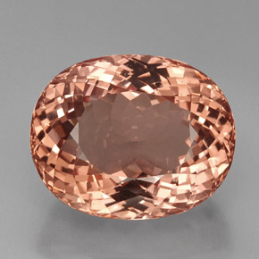 Morganite Color salmone naturale da 38.50 ct, Taglio ovale, VVS