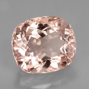 Morganite naturale rosa da 7,50 ct, taglio a cuscino, VS-SI