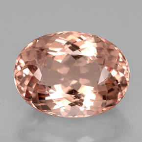 Morganite Color salmone naturale da 6.32 ct, Taglio ovale, VS