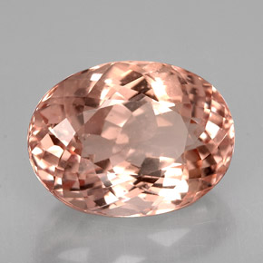Morganite Color salmone naturale da 6.32 ct, Taglio ovale, VS