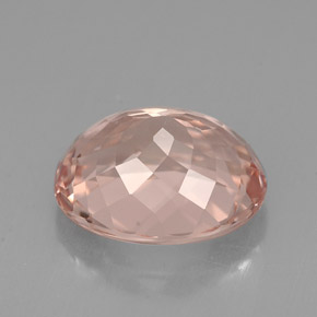 Morganite Color salmone naturale da 3.77 ct, Taglio ovale, VVS-VS
