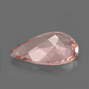 Morganite Rosa chiaro naturale da 3.13 ct, Forma a pera, VS