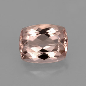 Morganite naturale rosa da 3,78 ct, taglio a cuscino, VS