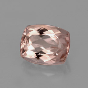 Morganite naturale rosa da 3,78 ct, taglio a cuscino, VS