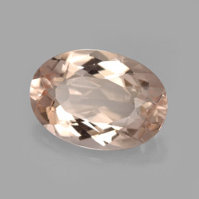 Morganite naturale rosa da 4,16 ct, taglio ovale, VVS