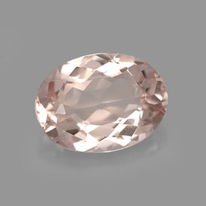 Morganite naturale rosa da 3,46 ct, taglio ovale, VVS