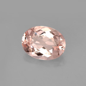 Morganite Rosa chiaro naturale da 3.57 ct, Taglio ovale, VVS