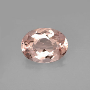 Morganite Rosa chiaro naturale da 3.57 ct, Taglio ovale, VVS