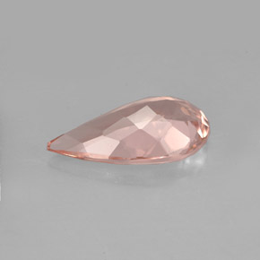 Morganite Color salmone naturale da 3.09 ct, Forma a pera, VVS
