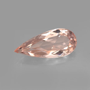 Morganite Rosa chiaro naturale da 3.16 ct, Forma a pera, VVS-VS