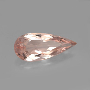 Morganite Rosa chiaro naturale da 3.16 ct, Forma a pera, VVS-VS